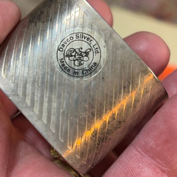 Napkin rings by Davco Silver with golden bows eight pieces - Picture 3 of 3